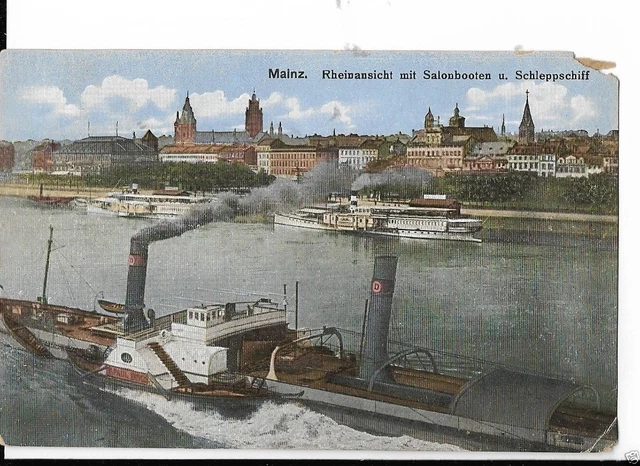 germany steamship from 1921 postcard