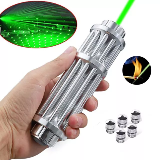 Rechargeable 532nm Green Laser Pointer Pen High Power Laser Torch Light UK