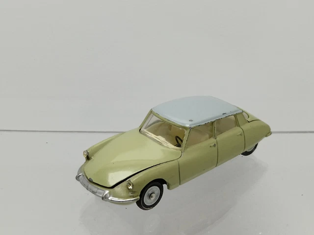 MINIALUXE Citroën DS-19 1/32 Vert Et Beige - Miniature Ancienne En Boîte