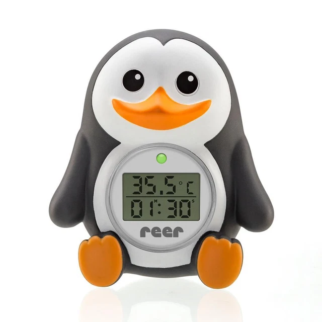 reer MyHappyPingu Badethermometer 2in1 Digitales Thermometer Raumthermometer