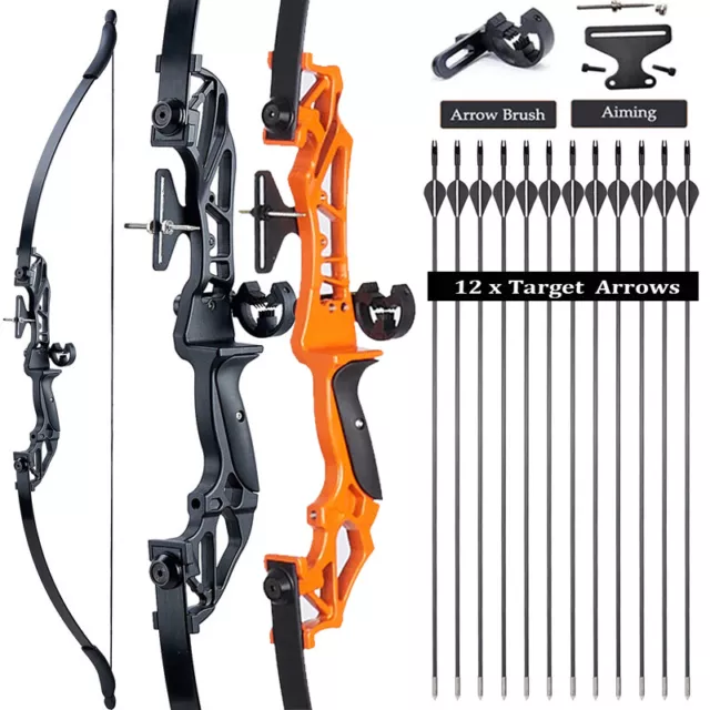 TOPARCHERY Metal Riser 54" Takedown Recurve Bow and Arrow Set for Adult Beginner