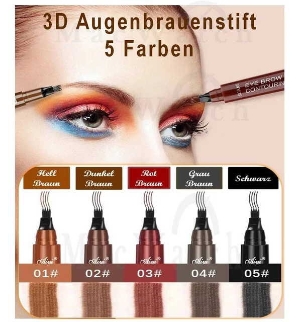 AUGENBRAUEN STIFT 3D Eye Brow Pen Tattoo Microblading 5 Farben Wasserfest 24h EUR 7,29 PicClick DE