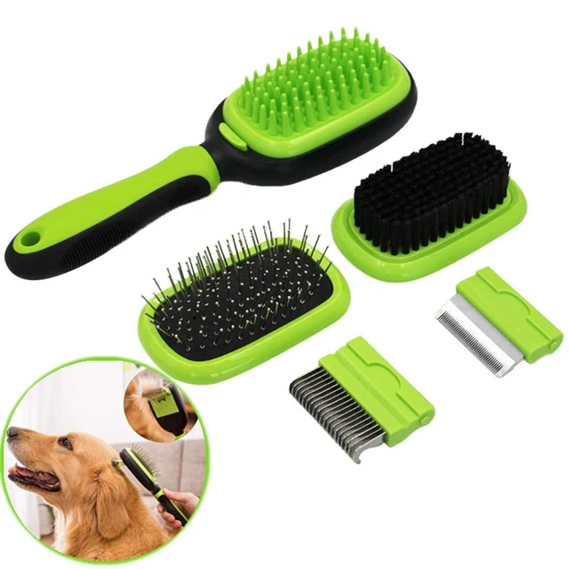 Self Cleaning Pet Dog Cat Slicker Brush Grooming Brush Comb Shedding Tools