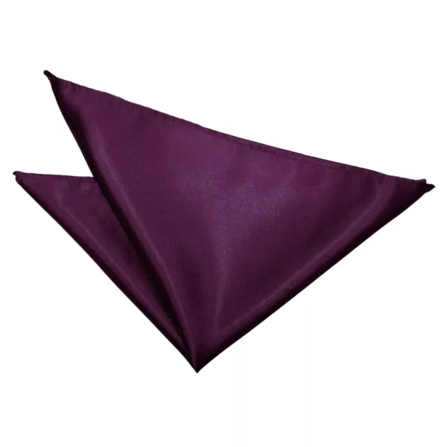 Plum Handkerchief Hanky Solid Plain Mens Formal Wedding Accessory by DQT