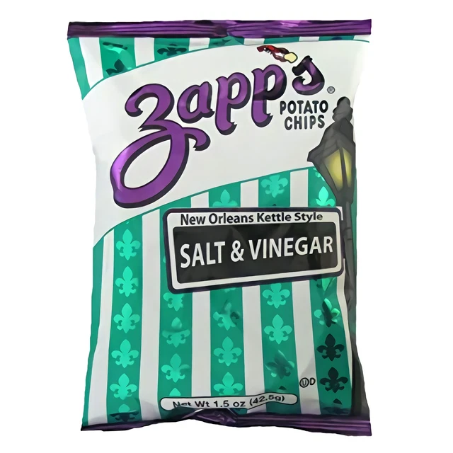 Zapp's Sel Et Vinaigre Chips 44.4ml (Paquet De 60)