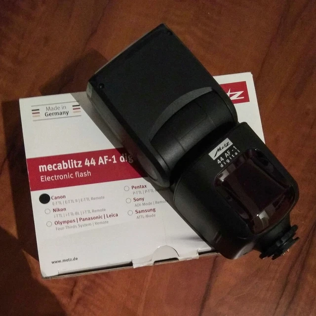 2 Metz Mecablitz 44 AF-1 digital Aufsteckblitz für Canon -Funkauslöser kostenlos