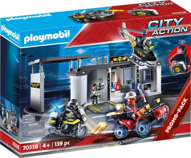 Playmobil City Action Take Along Tactical Unit Headquarters 70338 Kids Playset