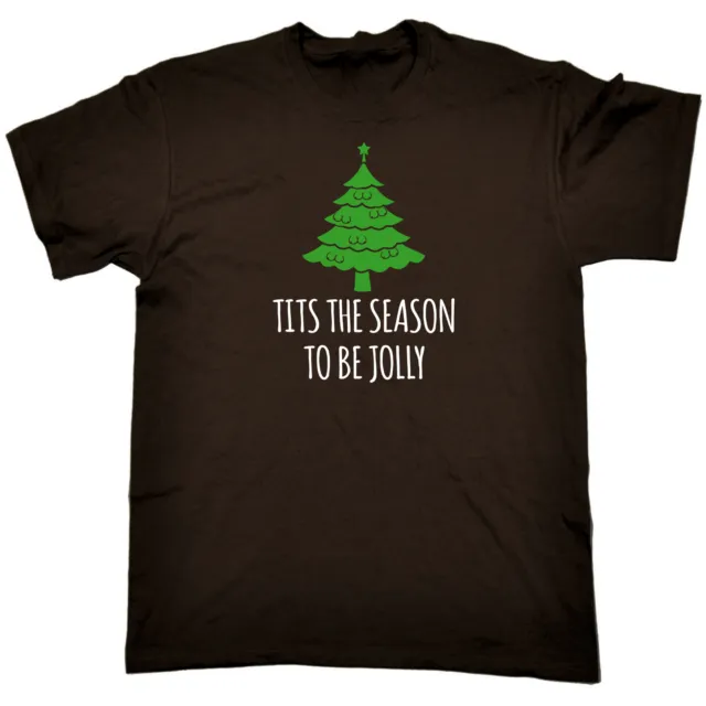 Christmas Tits The Season To Be Jolly - Mens Funny Novelty T-Shirt Tshirts Gift