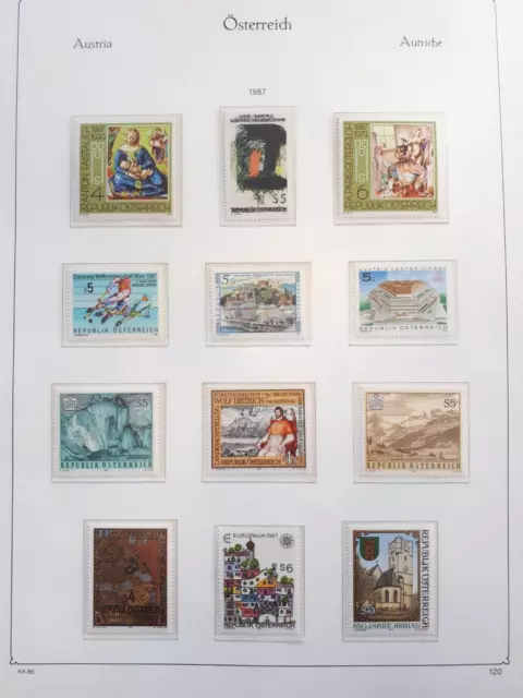 Österreich 36 Briefmarken 1987 postfrisch komplett aus KABE Teilsammlung