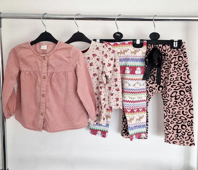 Pacchetto vestiti per bambine età 12-18 m. Usato. Buone condizioni. Leggings, jampers 9