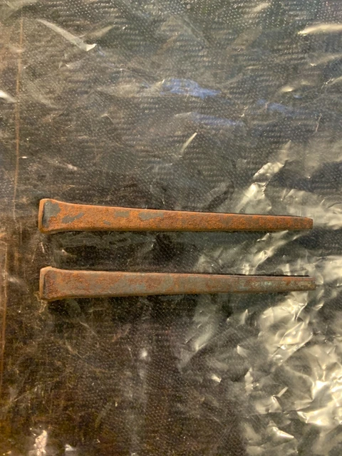 2.25” square NAILS 50 quantity small flat head brads vintage antique style