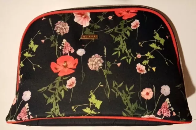 Ted Baker extra große Blumenmuster Schönheit Kosmetik Make-up Toilettenartikel Tasche Neu