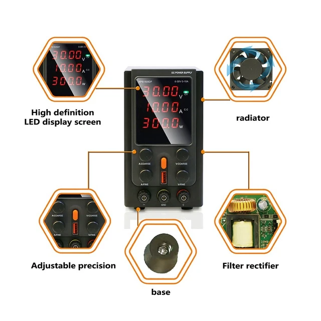 POWER CORD DC Regulated Power Supply Display Laboratory Power Supply ...