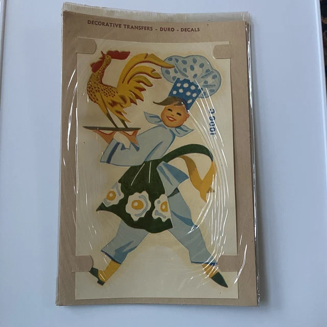 Calcomanía holandesa para niña Duro 1006C de colección gallo desayuno transferencia decorativa