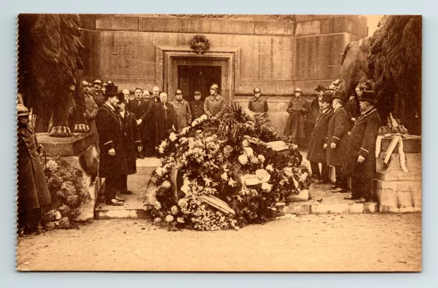 Postcard Brussels Belgium Congress Column Tomb of Unknown Soldier Funeral