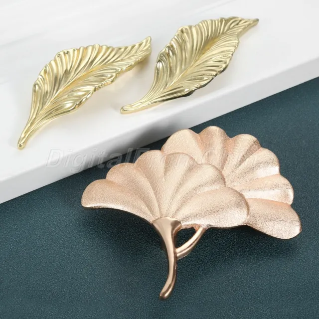 Elegant Zinc Alloy Pull Knob Ginkgo/Leaf Handle For Cabinet Drawer Cupboard Door