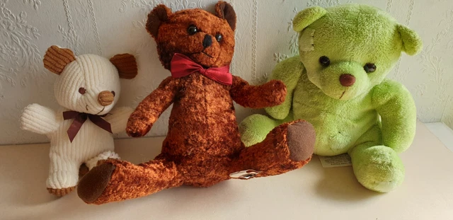 Lot De 3 Peluches Doudous Ours Tbeg