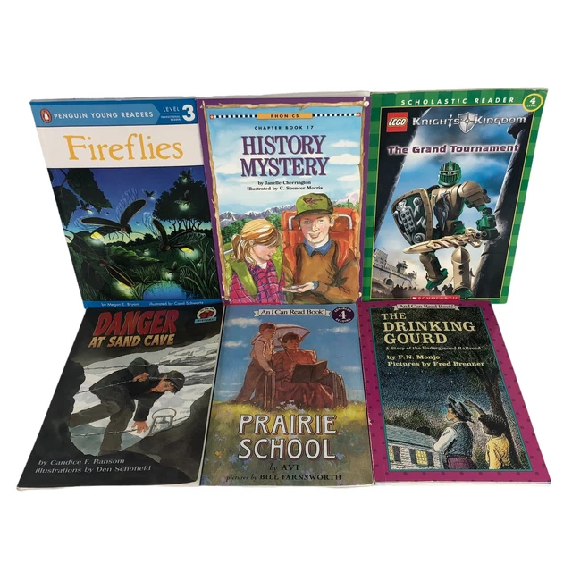 Lego, Fireflies, Prairie School... Readers Levels 3-4 Lot of 6 Books B18