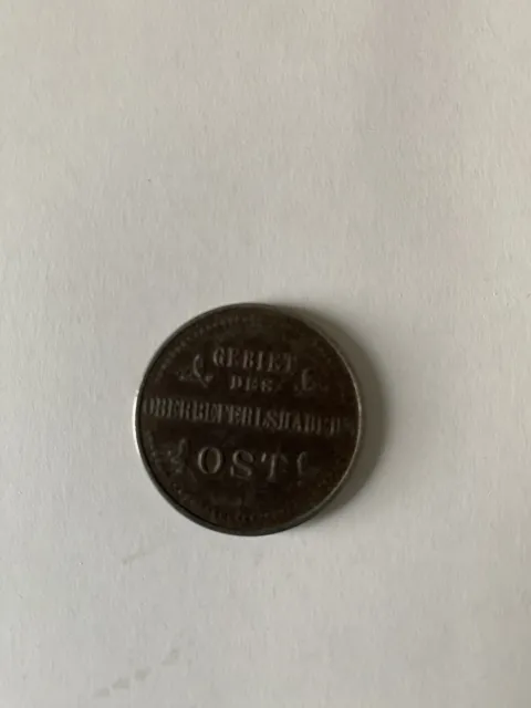 Münze Geldstück 1916, 3 Kopeken,Gebiet des Oberbefehlshabers Ost