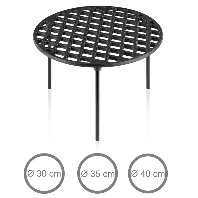 BBQ-Toro Gusseisen Grillrost mit 3 Beinen, Dutch Oven Untersetzer, Dreibein