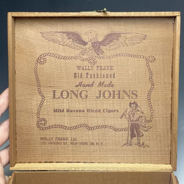 VINTAGE 1930'S WALLY Frank Old Fashioned Hand Made Long Johns Cigar Tobacco  Box £43.48 - PicClick UK
