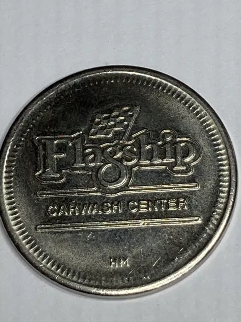 FLAGSHIP CAR WASH CENTER TOKEN MD VA OBSOLETE #qf4