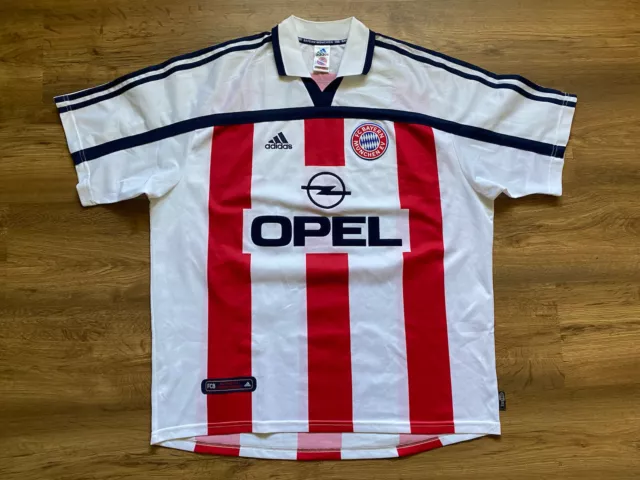 +Vintage Bayern Munich Germany 2000/2001 Away Football Shirt Camiseta Adidas