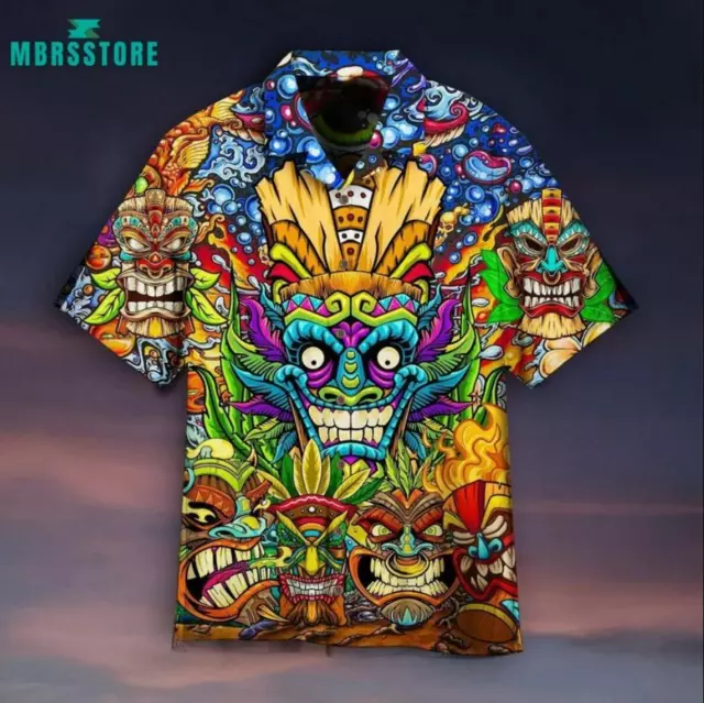 Aloha Tiki Tiki Awesome 3D HAWAII SHIRT All Over Print Mother Day Gift Us Size