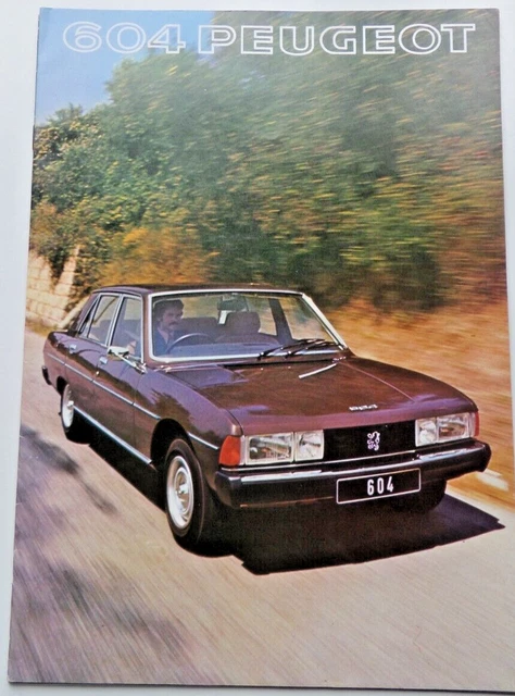 PEUGEOT 604 UK Sales Brochure 1976. French Luxury Car. Collectable Gift ...