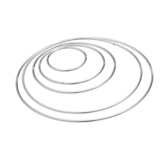 10 Pcs Dreamcatcher Ring Hoop Circle Metal Steel Craft Rings