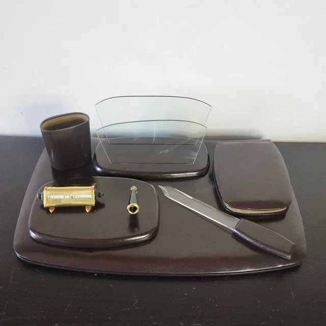 Set Da Scrivania Vintage Con Datario_ Desk Set No Leather
