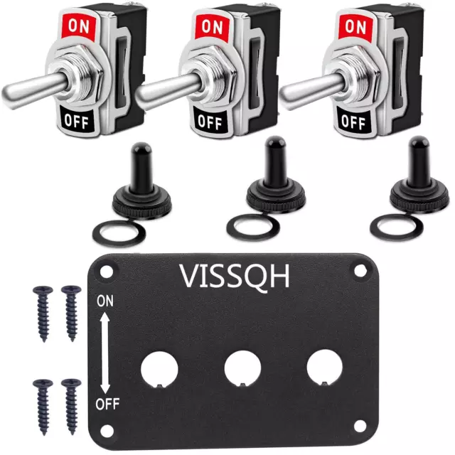 3Pcs 12V/24V Auto Schalter,Auto Kippschalter, SPST 2 Position EIN/AUS Wippschalt