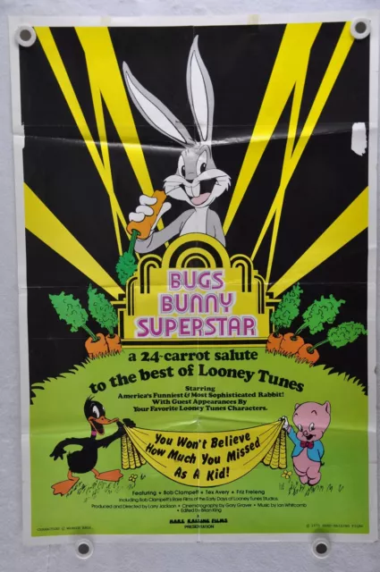 1975 Bugs Bunny Superstar Original 1SH Movie Poster Daffy Duck Porky Pig