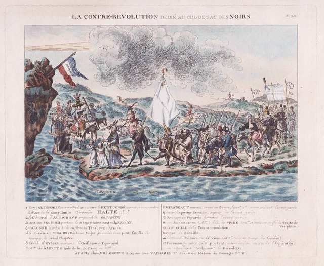 Paire de gravures encadrées, Révolution Françai