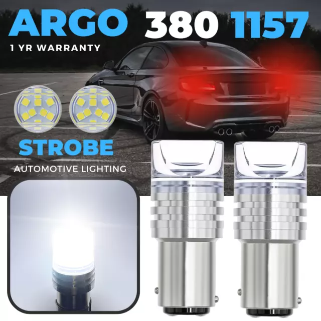 380 1157 P21/5w LED Freno Luz Cola Bay15d Estroboscópica Blanco Xenon Car Bulbs