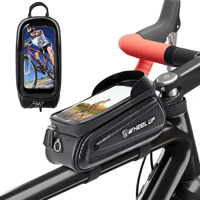 Borsa Telaio Bici Impermeabile, 2L Borsello Da Manubrio Tubo, Borsa Telaio Con V