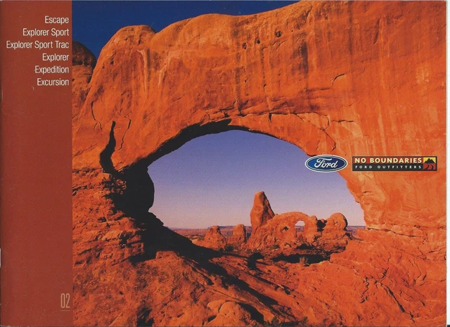 2001 Ford Car Sales Brochure – Excursion, Expedition, Explorer, Escape (120 Pages)