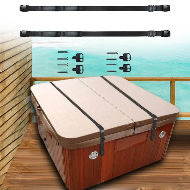 2 Pieces Hot Tub Cover of Wind Straps SPA Cover Hot Tub Wind Strap for Hot Tubs
