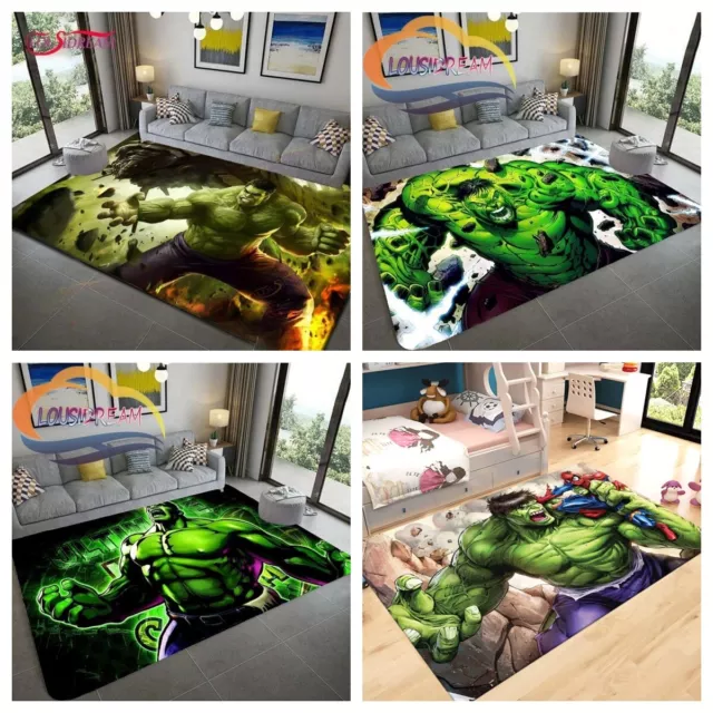 3D Marvel Hulk Teppich Kinderteppich Jungen Bodenmatte Modern Fußmatte Türmatte