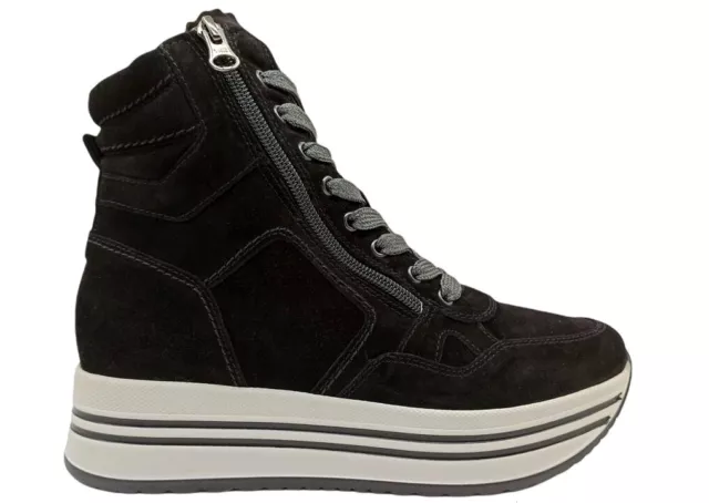 SCARPE DONNA NERO Giardini I116936D sneakers alte platform casual
