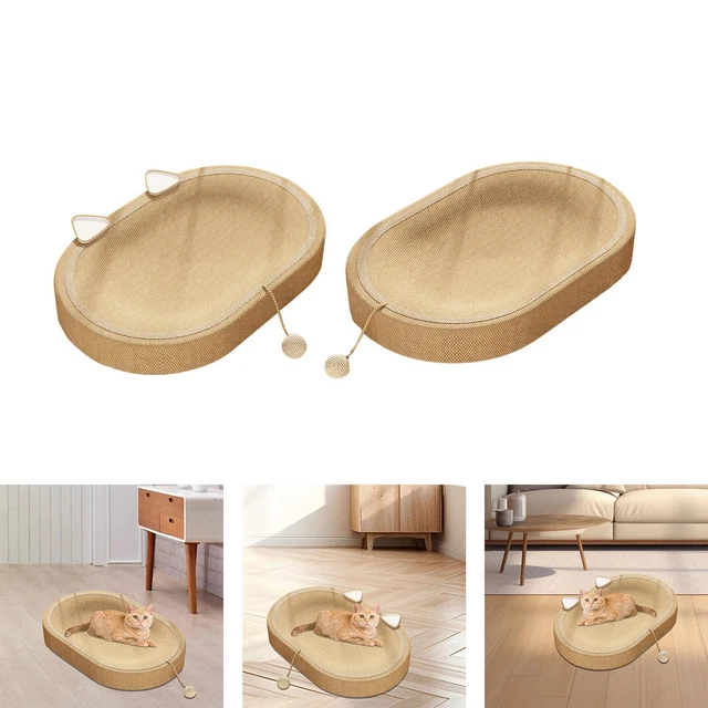 Tiragraffi Ovale In Sisal Per Gatti 61 Cm | Cuccia 3 In 1, Fino A 9 Kg, Design Ortopedico