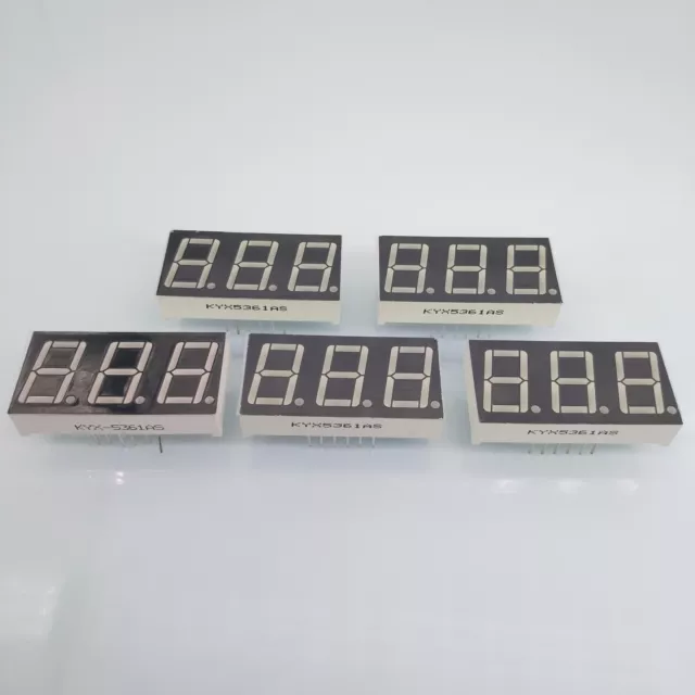 US Stock 5pcs 0.56 inch 3 Digit Red Led Display 7 Segment Common Cathode