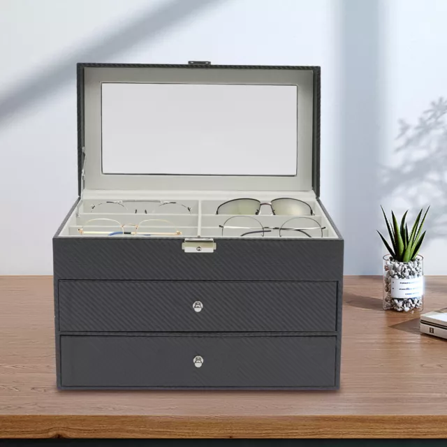 18 Slot Eyeglass Sunglass Storage Box Glasses Display Case Organizer Gift