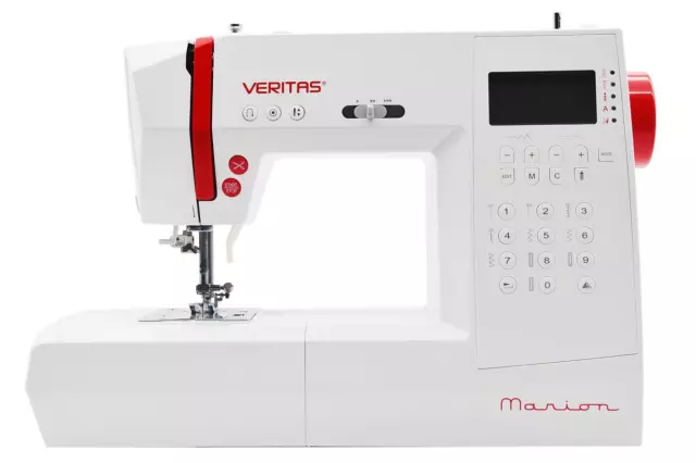 VERITAS Nähmaschine MARION Computernähmaschine 310 Stichprogramme Display weiß