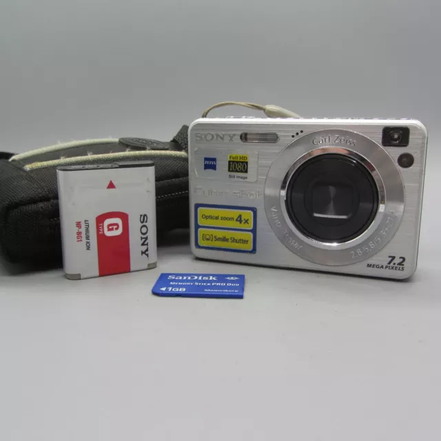 Sony Digital Camera Cybershot DSC-W110 7.2MP Silver Tested