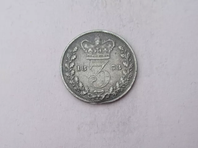 1873 QUEEN VICTORIA SILVER THREE PENCE 3d THREEPENCE