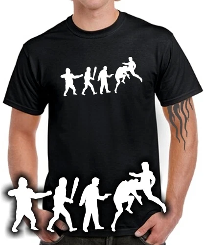 T-shirt Evolution Muay Thai Kick Boxing Sport da Combattimento Karate mma gabbia