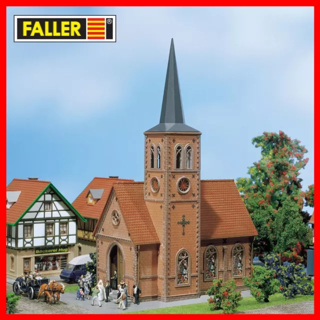 Faller 130239 Kleinstadt-Kirche Bausatz Spur H0 1:87