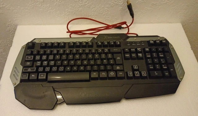 BLACKWEB CENTAUR BACKLIT Gaming USB Wired Keyboard £11.12 - PicClick UK