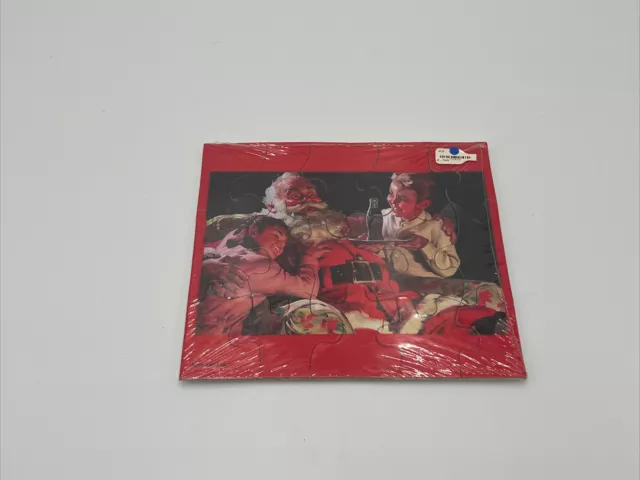 Vintage, Coca-Cola Santa with Coke 15 Piece Mini Puzzle
